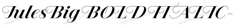 JulesBig BOLD ITALIC字体转换